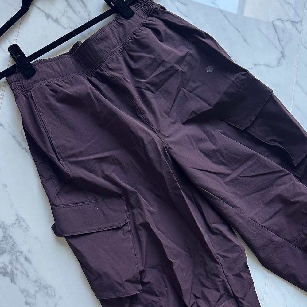 Apana Women's Deep Maroon Cargo Jogger Pants - Picture 8 of 10